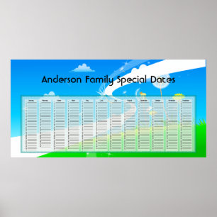 Poster Cartaz do Calendário Eterno dos Dentes-de-Leão