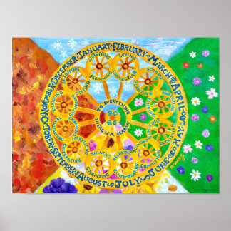 Poster Cartaz do Calendário Sazonal 2026