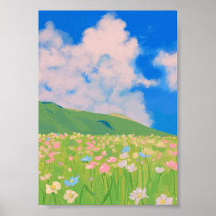 Poster Cartaz do Campo de Flores Silvestres