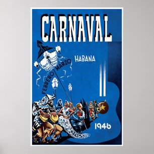 Poster cartaz do Carnaval em Habana
