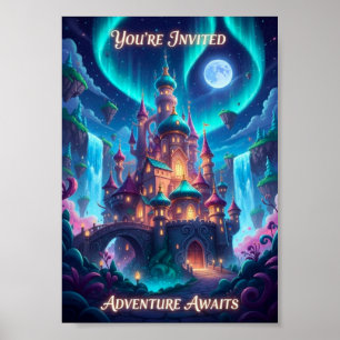 Poster Cartaz do Castelo de Fantasia das Luzes do Norte M