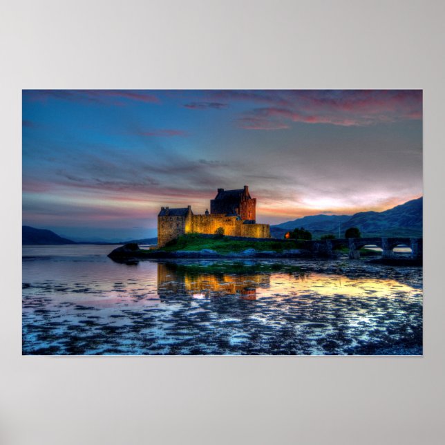 Poster Cartaz do Castelo Eilean Donan, Escócia (Frente)