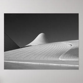 Poster Cartaz do Centro Heydar Aliyev em Baku Azerbaijão
