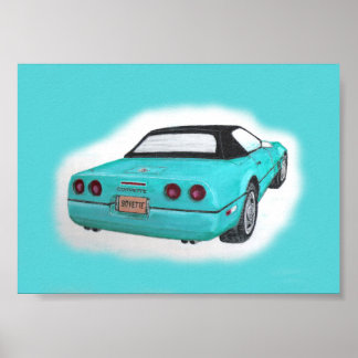 Poster Cartaz do Corvette 1990