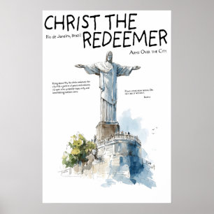 Poster Cartaz do Cristo Redentor Rio de Janeiro Brasil