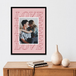 Poster Cartaz do Dia dos Namorados com Tipografia de Amor