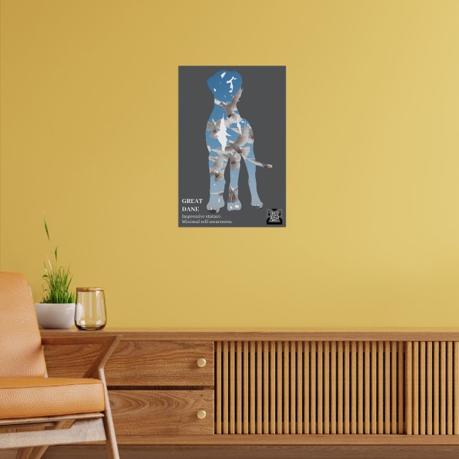 Poster Cartaz do Dogue Alemão pombo  (Sala de Estar 2)