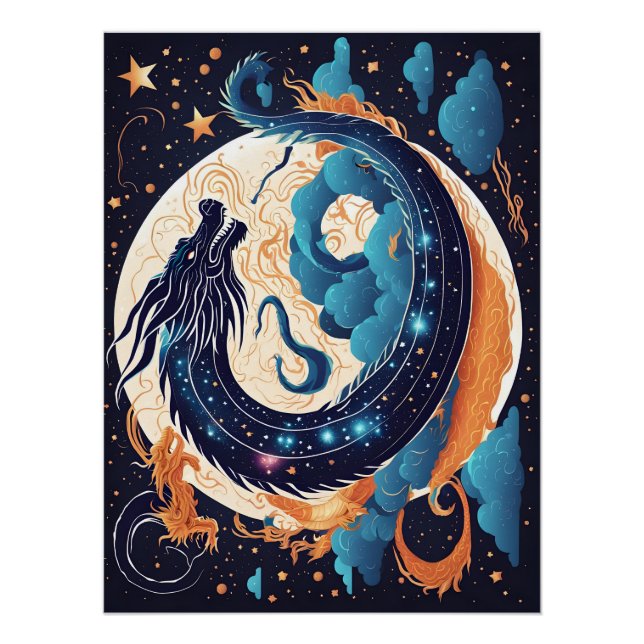 Pôster cartaz do dragão da lua (Frente)