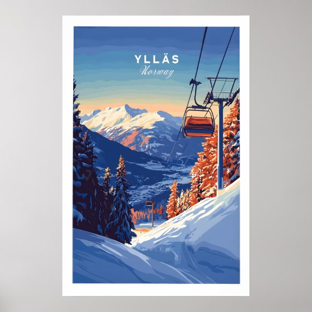 Poster Cartaz do Elevador de Esqui Ylläs 1 (Frente)