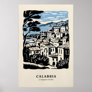 Poster Cartaz do Encantador Município da Calábria, Itália