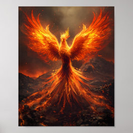 Poster Cartaz do Fenix Ardente Ressurgindo