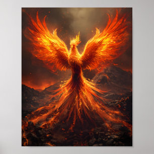 Poster Cartaz do Fenix Ardente Ressurgindo
