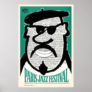 Poster Cartaz do festival de jazz de Paris 1964 - Paris