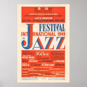 Poster cartaz do festival internacional de jazz de 1949