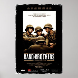 Poster cartaz do filme Band of Brothers com soldados r