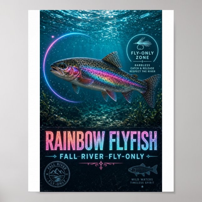 Poster Cartaz do Flyfish Fall River do Peixe-Voador Arco- (Frente)