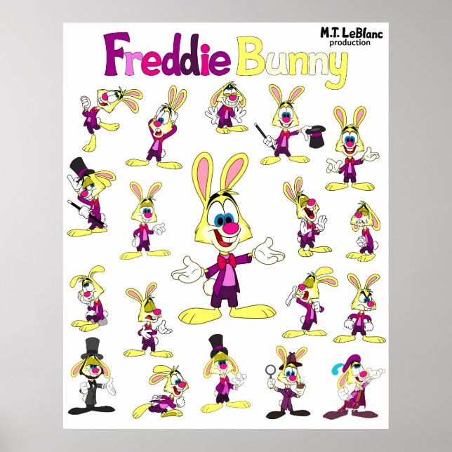 Poster Cartaz do Freddie Bunny (Frente)