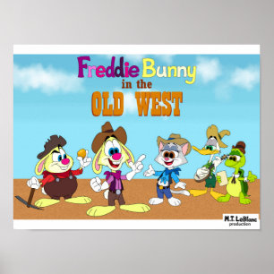 Poster cartaz do Freddie Bunny no Velho Oeste