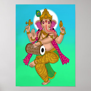 Poster Cartaz do Ganesha Dançante