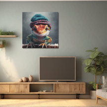 Cartaz do Gorro de Inverno do Gecko Beanie Bunch