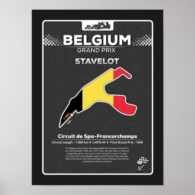 Poster Cartaz do GP Belga (Frente)