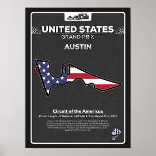 Poster Cartaz do GP dos EUA