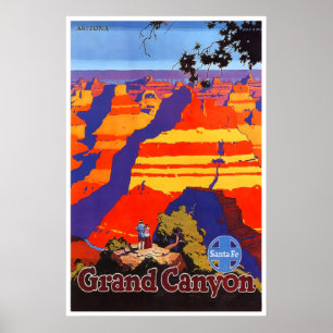 Poster Cartaz do Grand Canyon Parques Nacionais Arte Sant