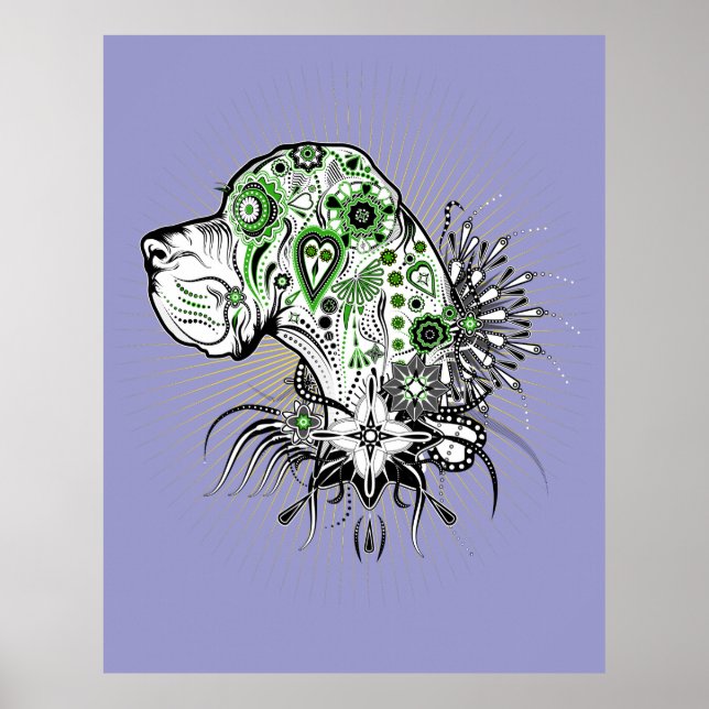 Pôster Cartaz do Great Dane (Frente)