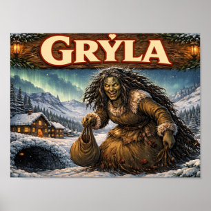 Poster Cartaz do Gryla islandês yule lad