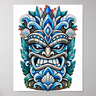 Poster Cartaz do Guardião Tiki de Gelo Azul