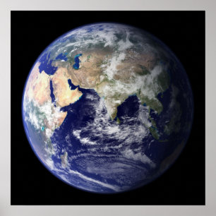 Pôster cartaz do hemisfério oriental da Terra