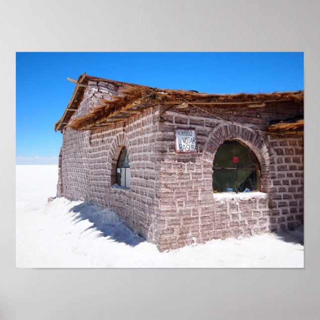 Pôster cartaz do hotel de sal Uyuni (Frente)