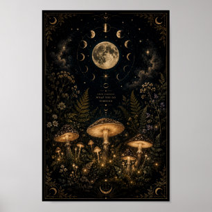Poster Cartaz do Jardim de Cogumelos Celestiais 