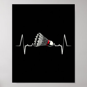Poster Cartaz Do Jogador De Badminton Do Shuttle Ecg