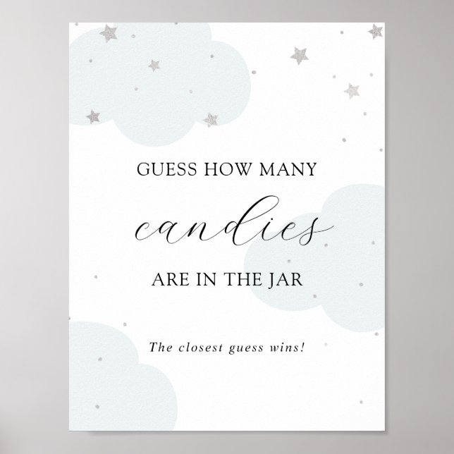 Poster Cartaz do Jogo de Chuveiro - Adivinhe Quantos Estã (Frente)