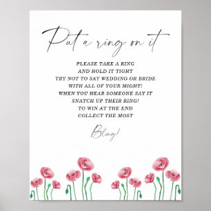 Poster Cartaz do jogo de colocar um anel nisso na primave