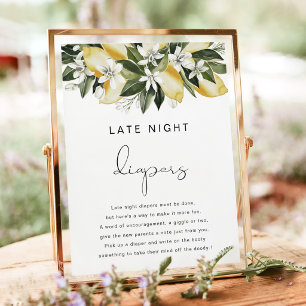 Poster Cartaz do Jogo de Fraldas DAHLIA Lemon Late Night