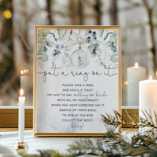 Poster Cartaz do jogo elegante de inverno coloque um anel