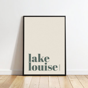 Poster Cartaz do Lago Louise Canadá cidade moderna