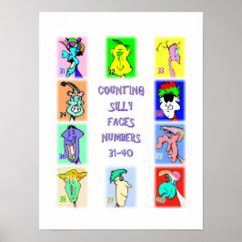 Poster Cartaz do Livro #4: Números 31-40 das Carinhas Bob