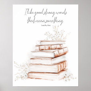 Poster Cartaz do Livro Boas Palavras Fortes Louisa May