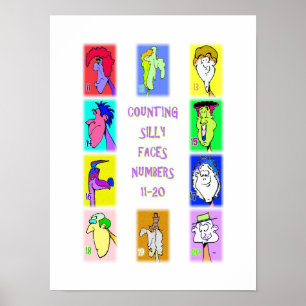 Poster Cartaz do Livro Contando Rostos Engraçados #2: Núm
