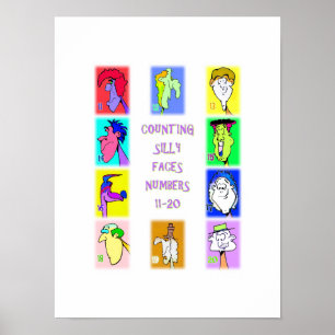 Poster Cartaz do Livro Contando Rostos Engraçados #2: Núm