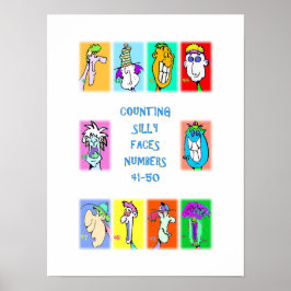 Poster Cartaz do Livro Contando Rostos Engraçados #5: Núm