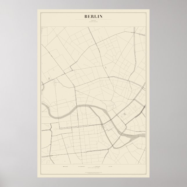 Poster Cartaz do Mapa da Rua de Berlim (Frente)