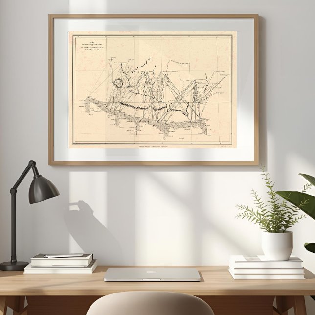Poster Cartaz do Mapa de 1858 do Col. Waugh Everest & Deo (Criador carregado)