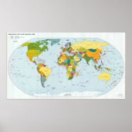 Poster Cartaz do Mapa do Mundo Moderno 2006