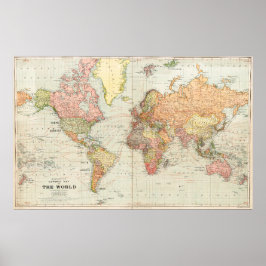 Poster Cartaz do Mapa Geral do Mundo
