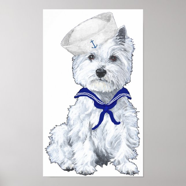 Pôster Cartaz do Marinheiro Westie (Frente)