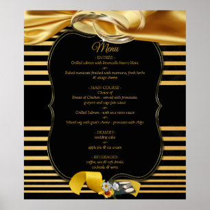Poster Cartaz do Menu de Inspiração do Grande Gatsby